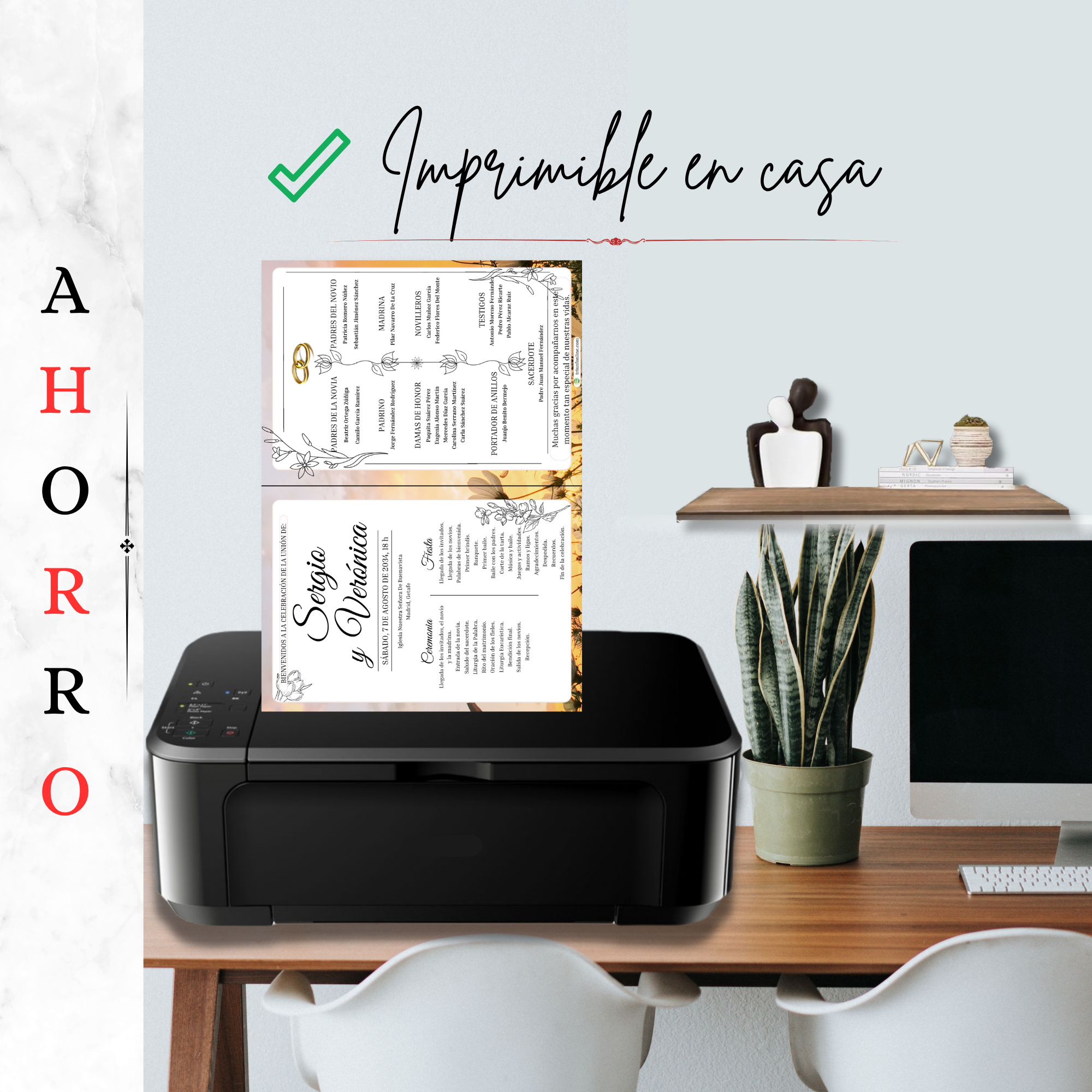 Programa editable en Canva, personalizable al instante.