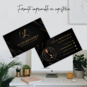 Formato imprimible en casa de tarjeta de visita profesional editable.