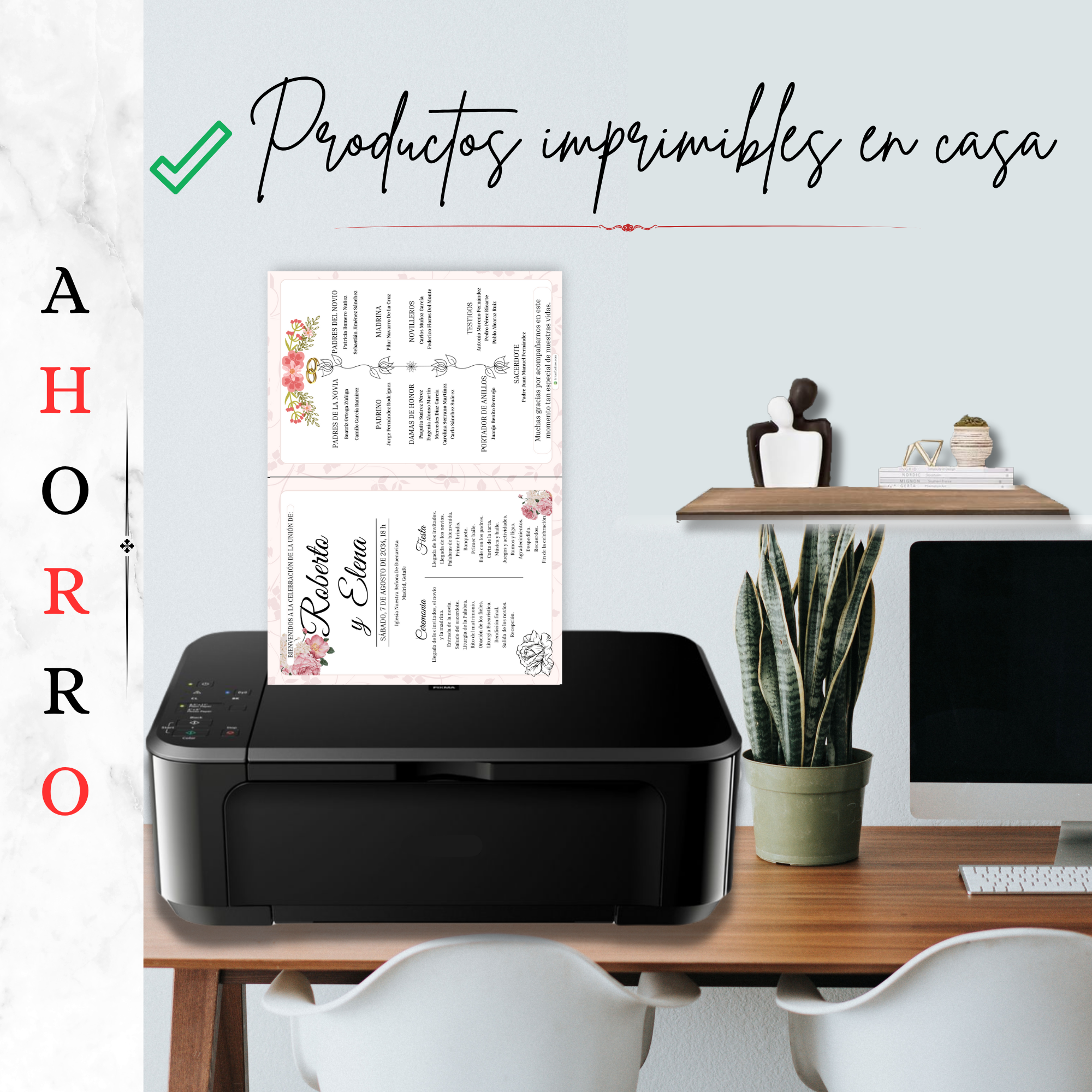 Productos digitales imprimibles desde casa