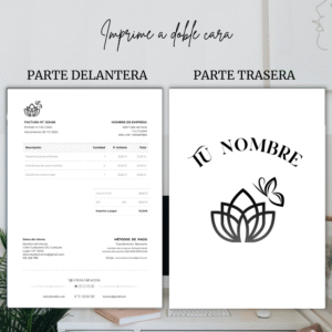 Factura digital accesible en múltiples dispositivos, editable y personalizable.