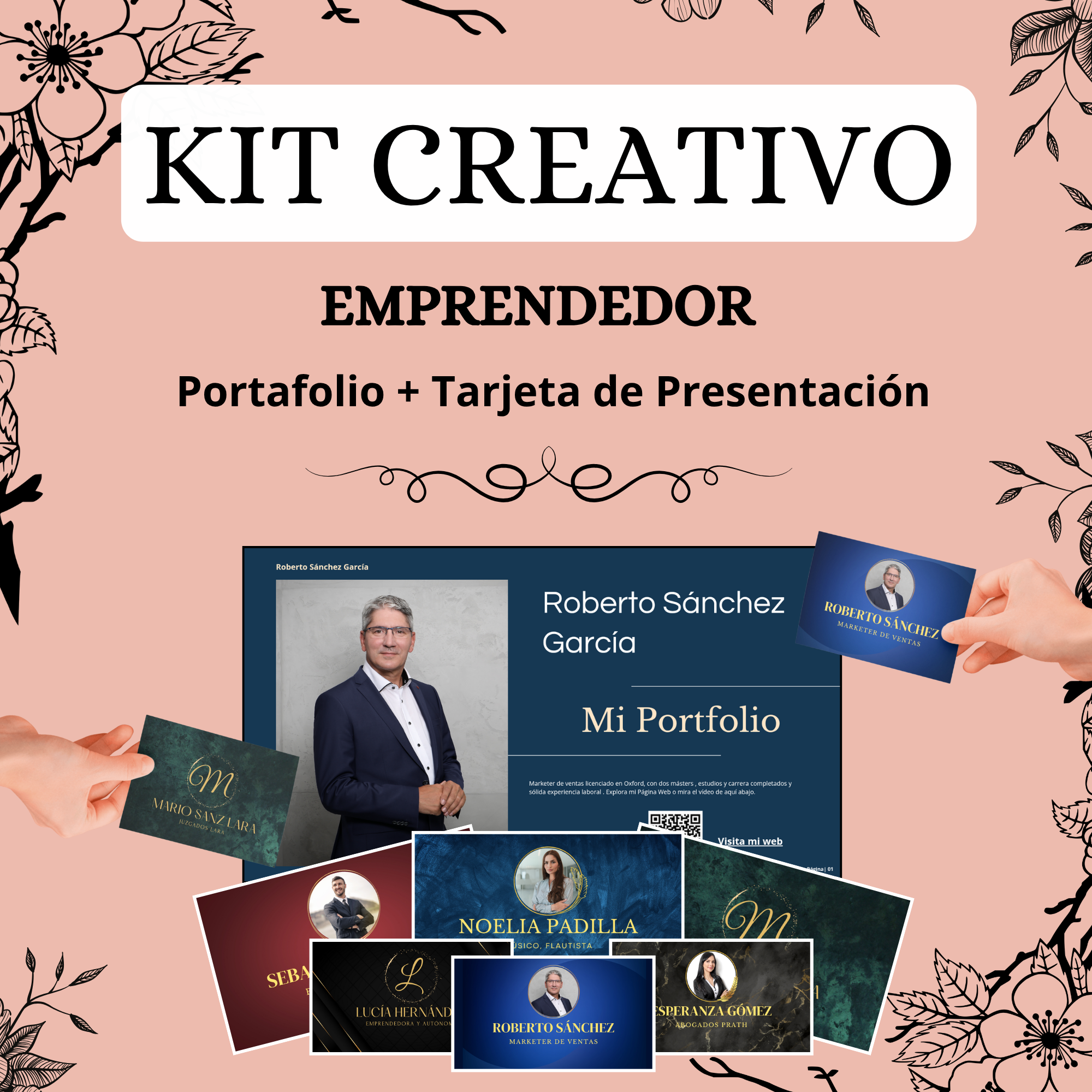 KIT CREATIVO: Emprendedor: Portafolio + Tarjeta De Presentación