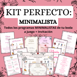 KIT PERFECTO: Todos los Programas MINIMALISTAS a juego + Invitación