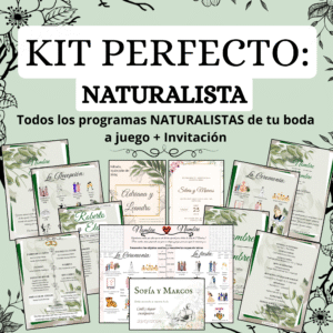 KIT PERFECTO: Todos los Programas NATURALISTAS a juego + Invitación
