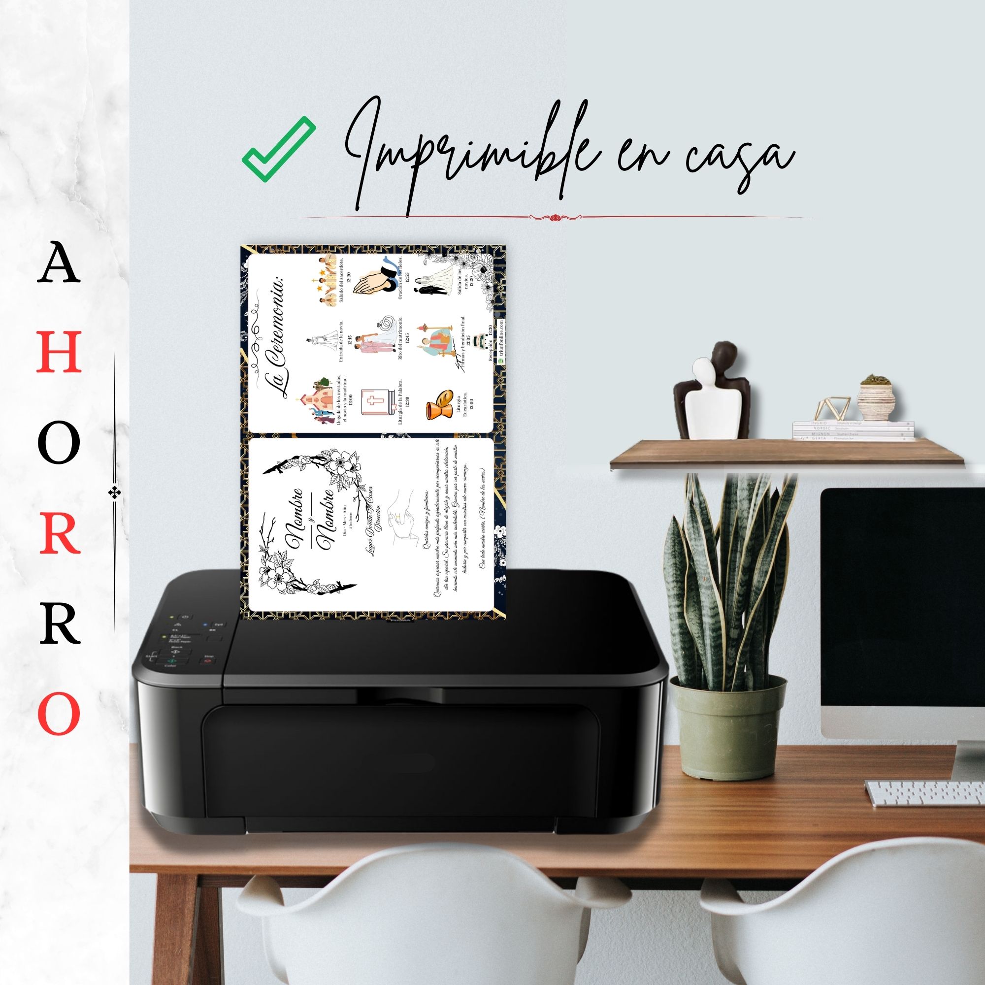 Programa de ceremonia barroco imprimible – Triunfonline