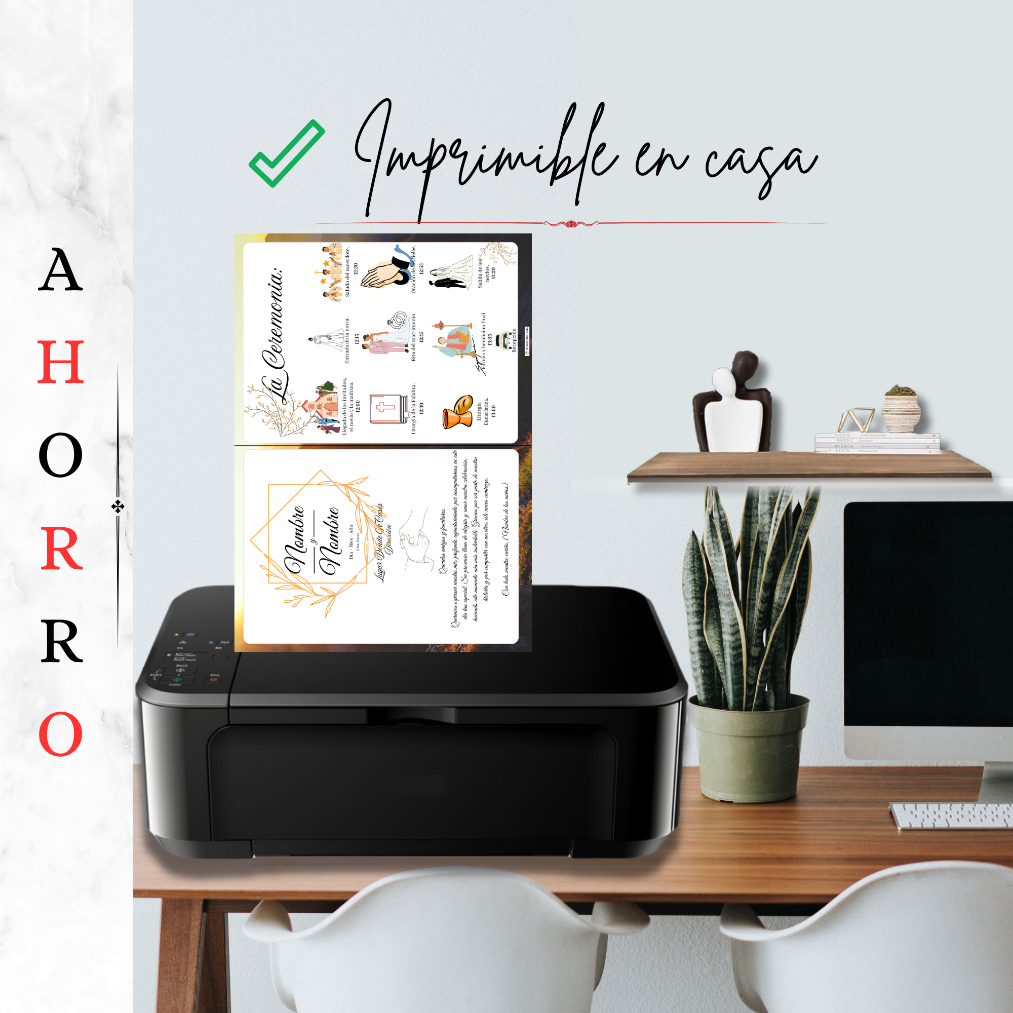 Diseño preparado para múltiples dispositivos y para impresión doméstica de ambas caras.