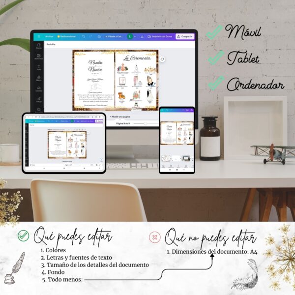 Programa de ceremonia barroco digital accesible – Triunfonline