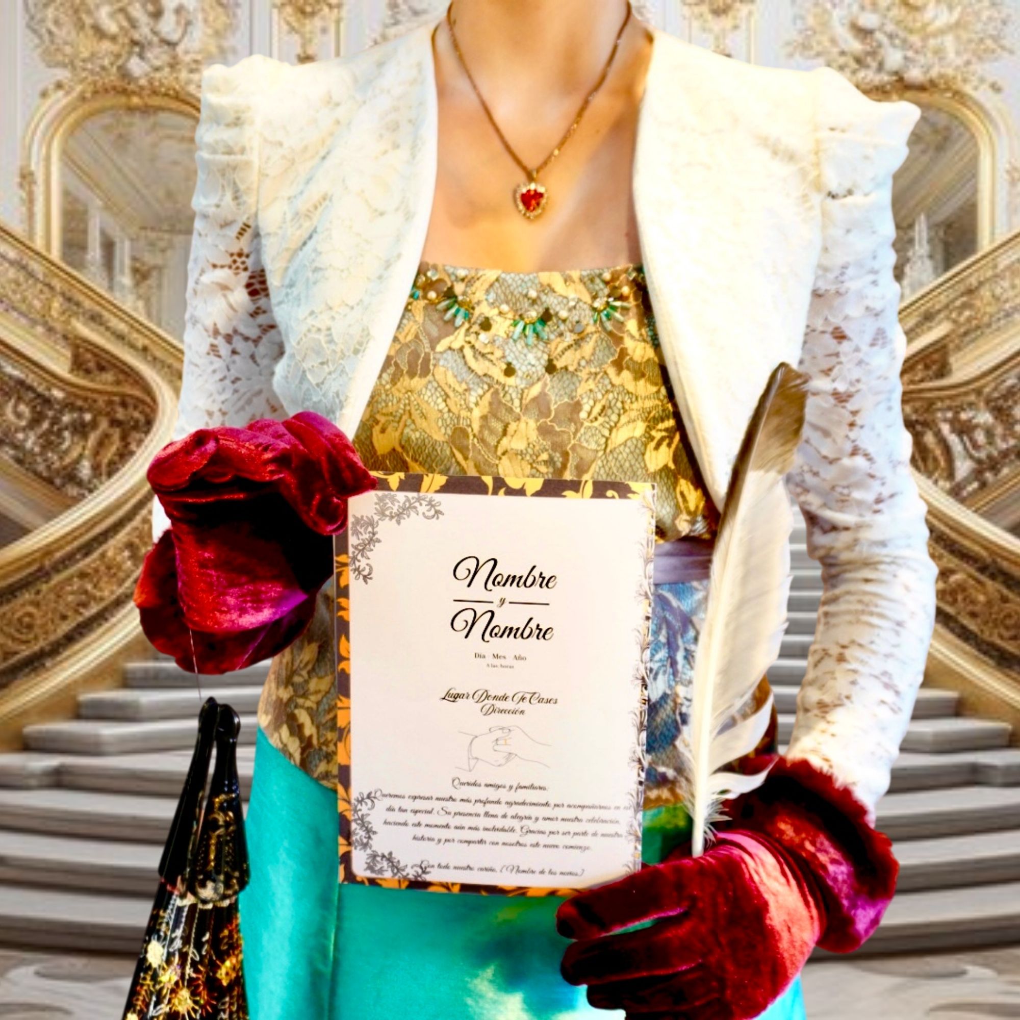 Programa de ceremonia barroco premium para bodas – Triunfonline