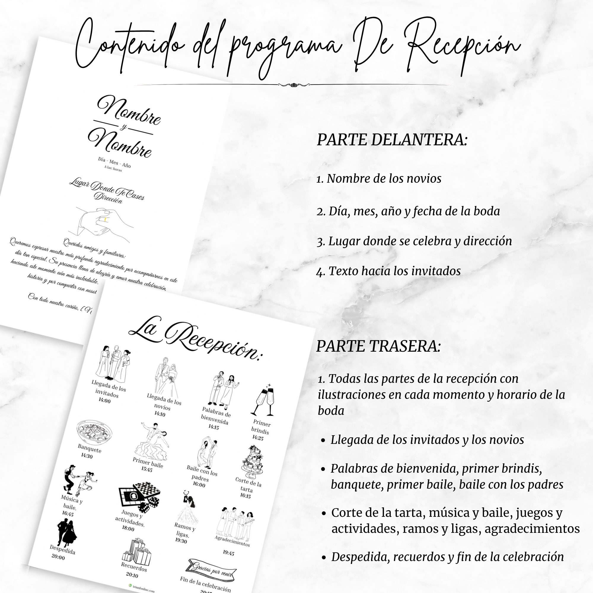 Recepción vintage — contenido completo