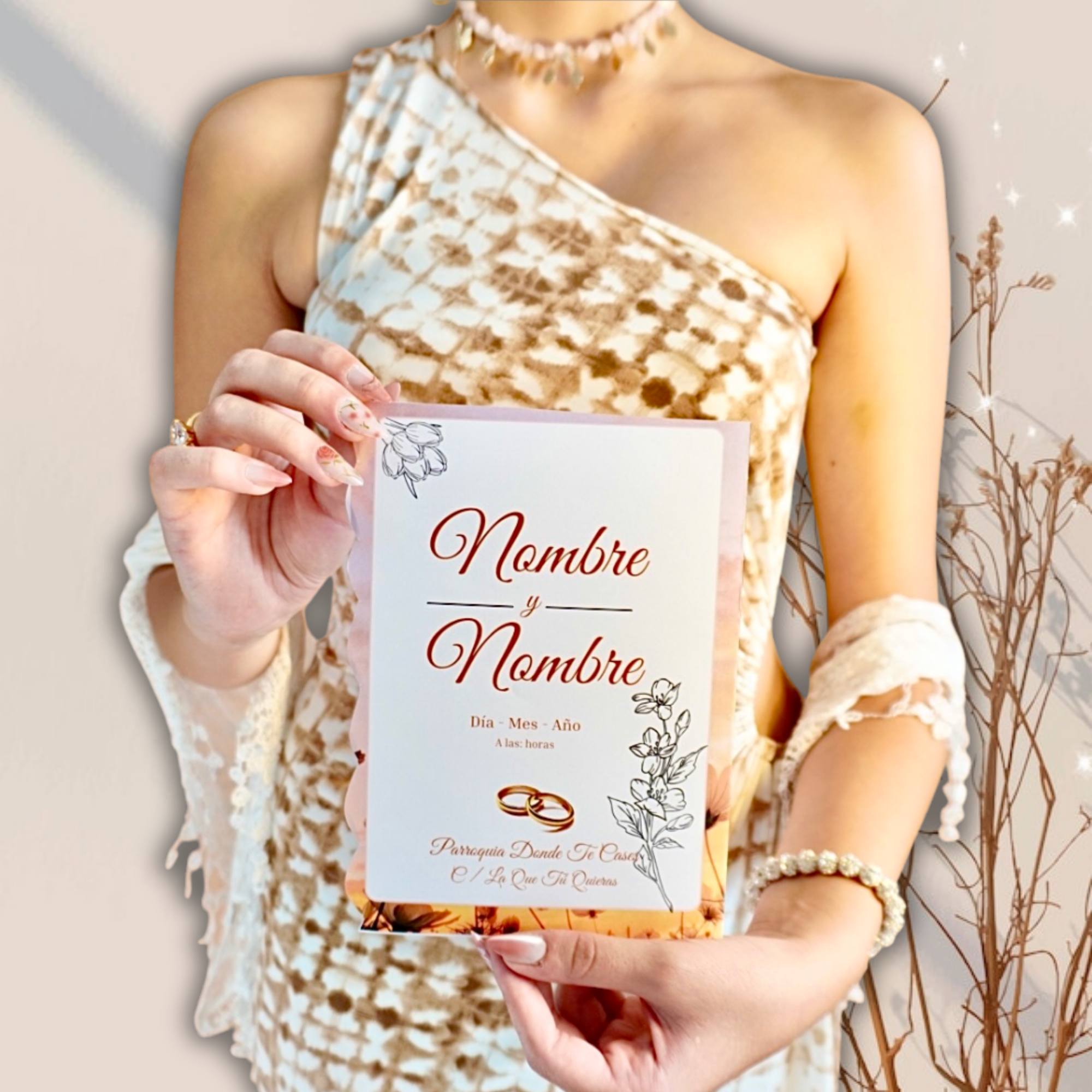 Chicas sujetando el programa musical