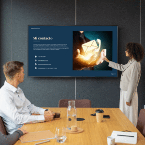 Portafolio proyectable profesional con diseño elegante y adaptable