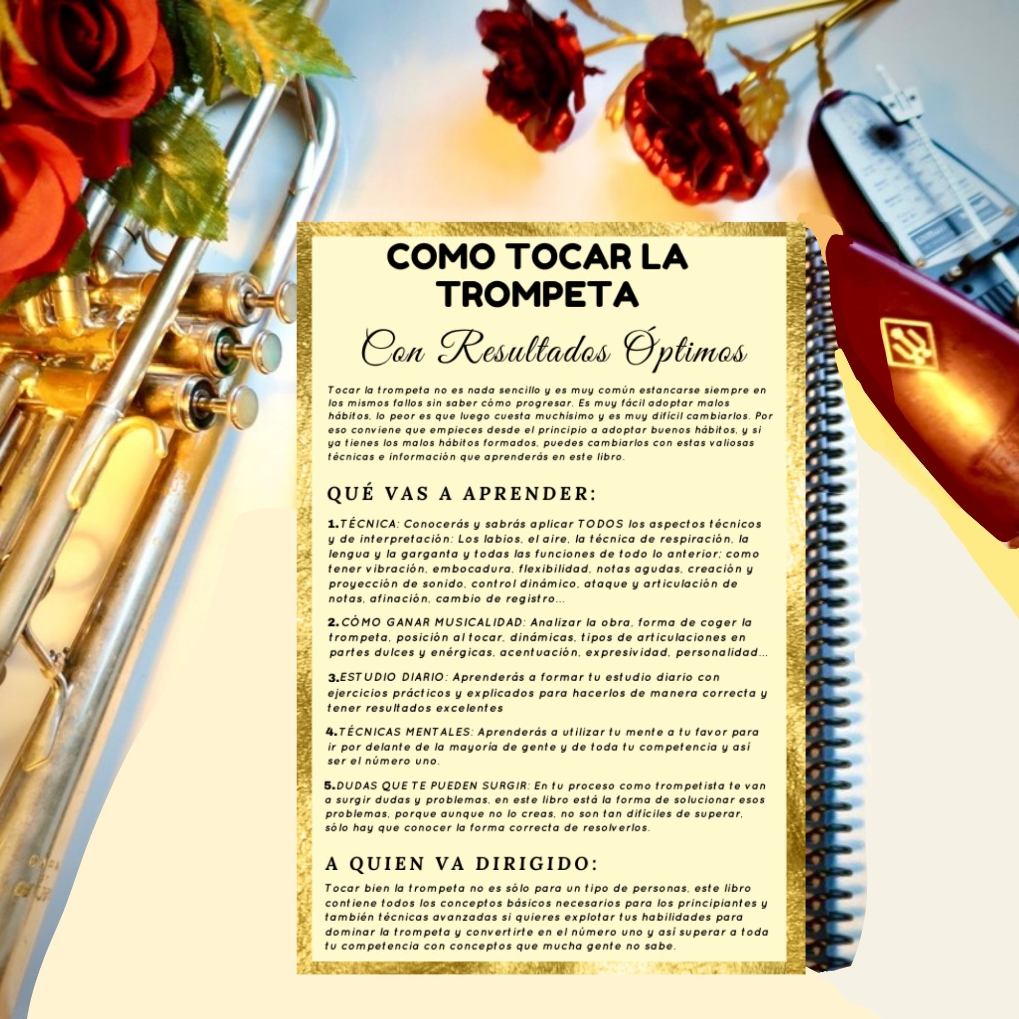 Contraportada del libro digital de trompeta – Triunfonline