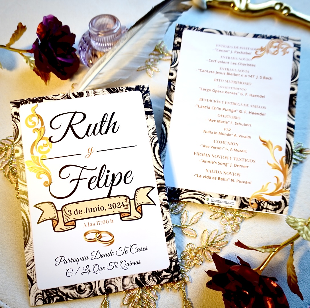 Portada y contraportada del programa musical barroco elegante