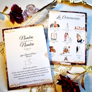 Portada a color del programa de ceremonia barroco – Triunfonline