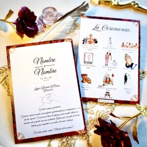 Portada a color del programa de ceremonia barroco premium – Triunfonline