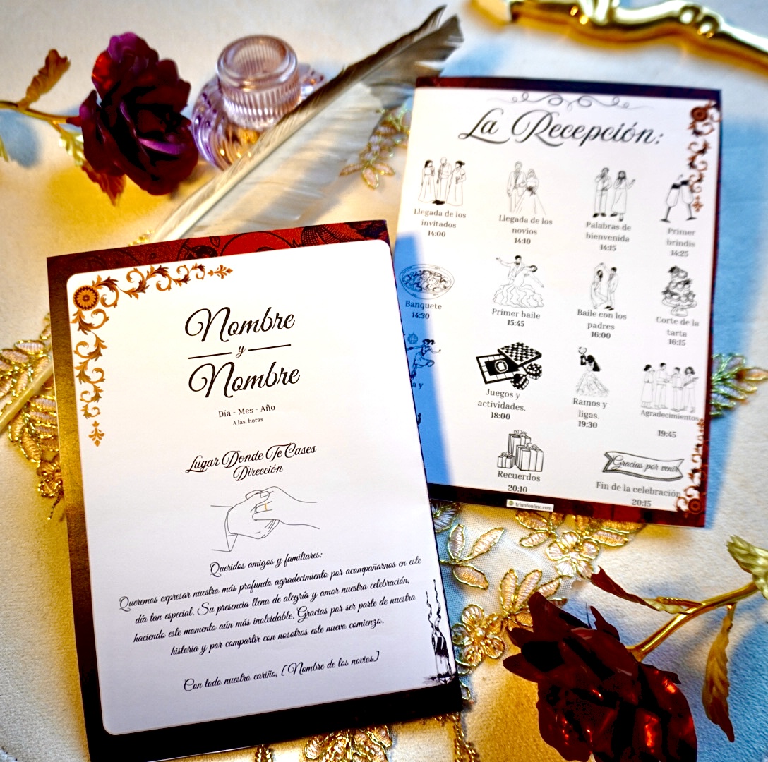 Portada en blanco y negro del programa de recepción barroco – Triunfonline