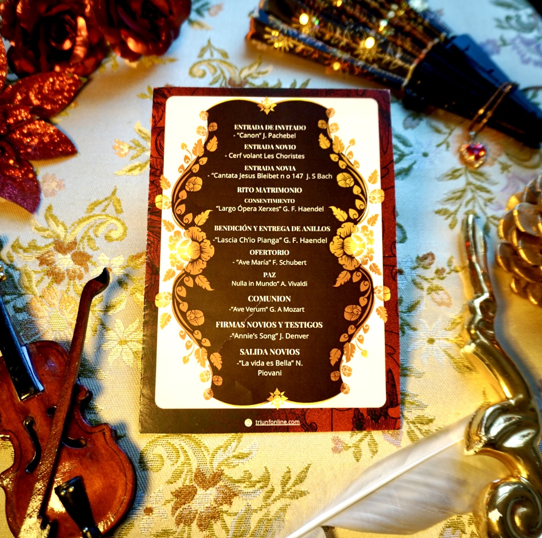 Contraportada elegante del programa barroco opción 2