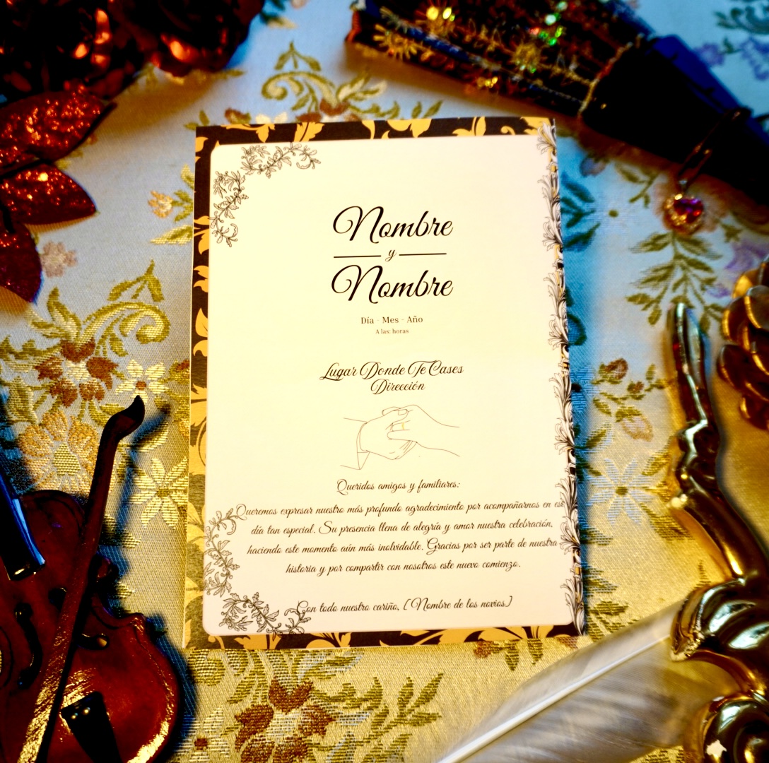 Portada frontal del programa de ceremonia barroco premium – Triunfonline