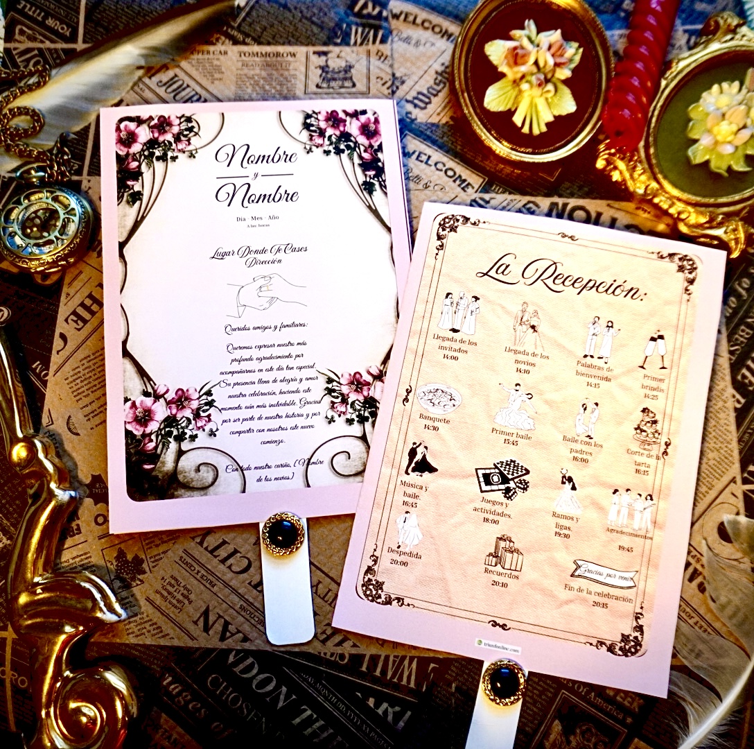 Recepción vintage — vista completa en blanco y negro