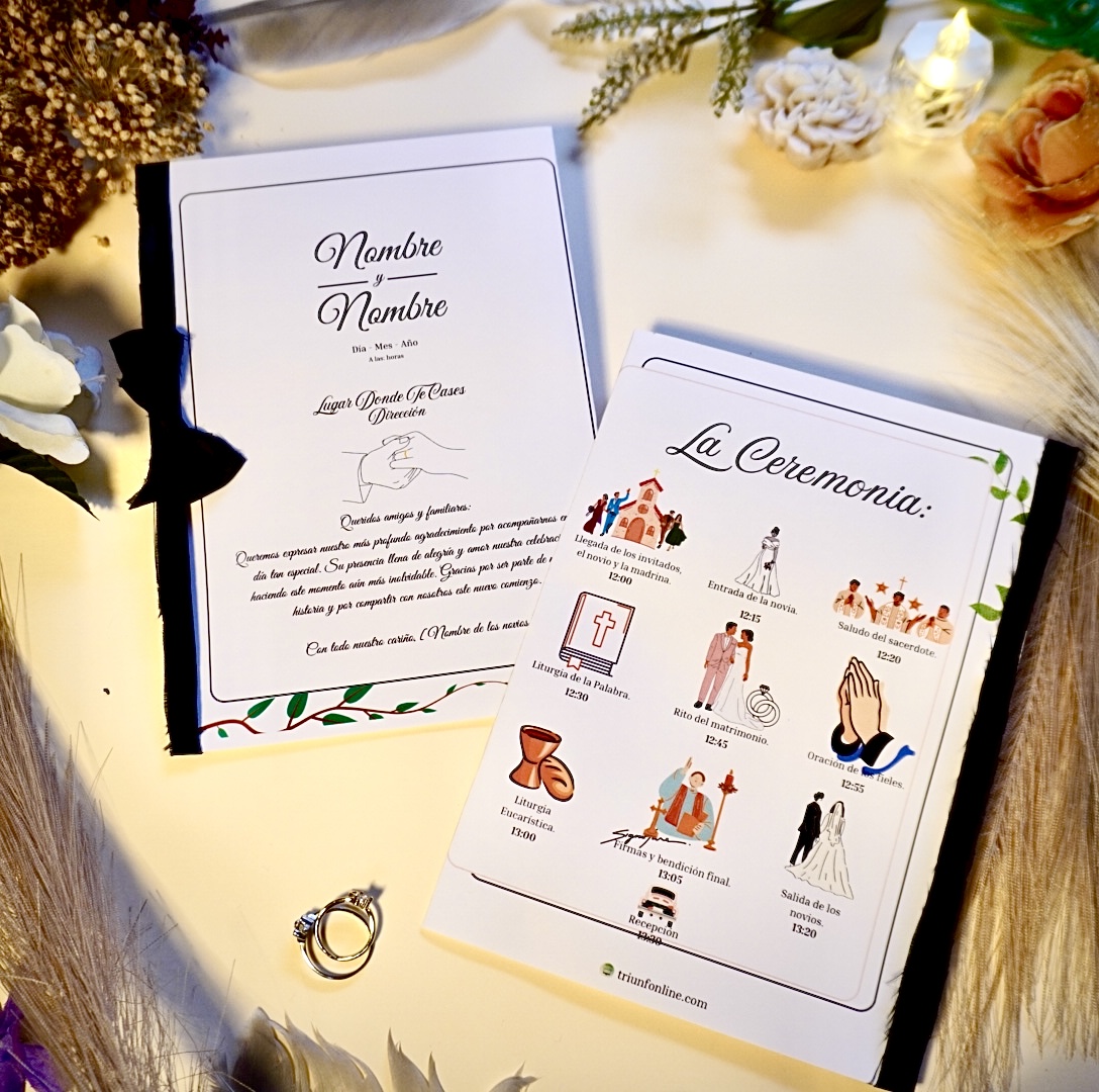 Vista completa en blanco y negro de todo el contenido abierto.