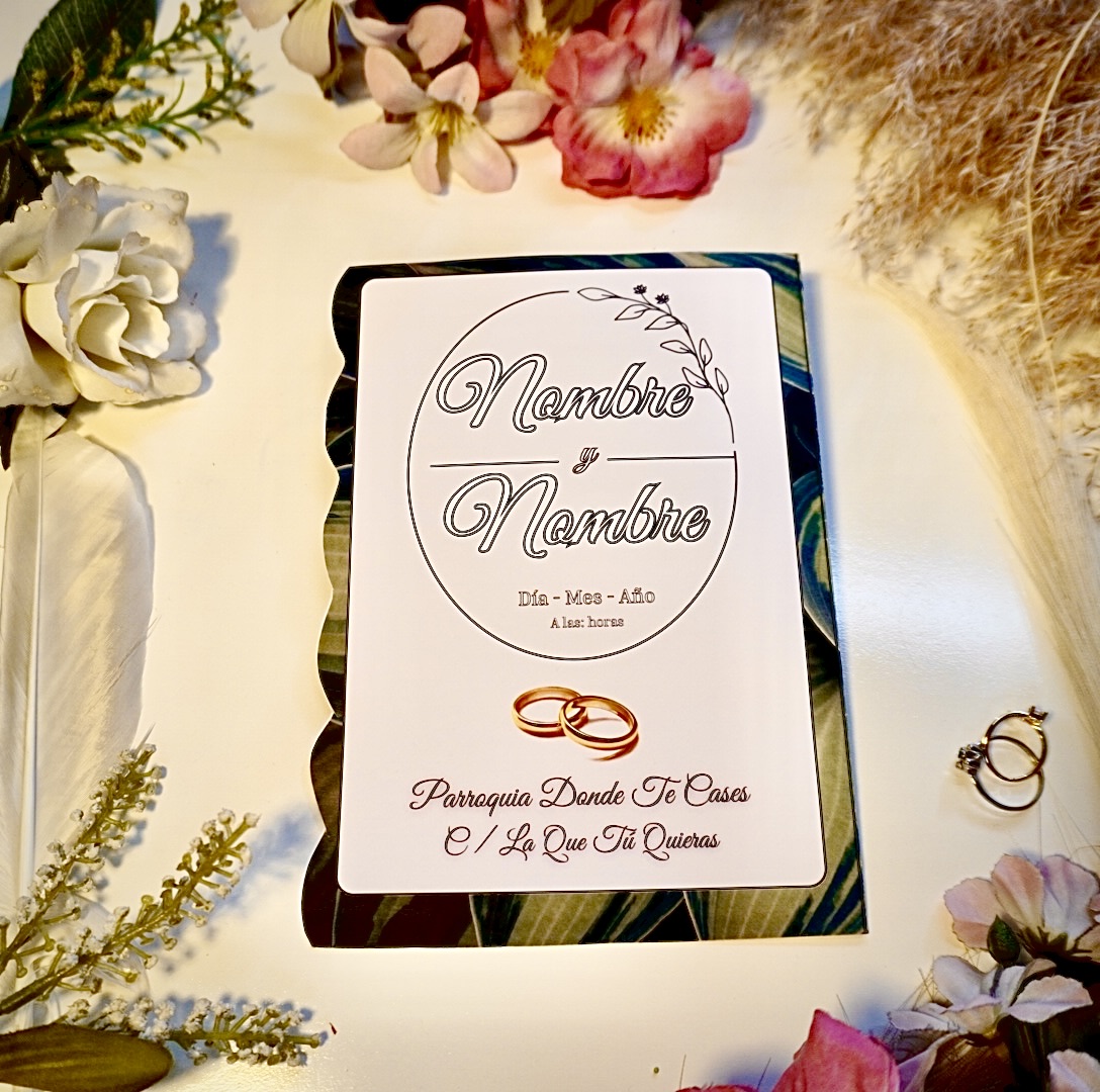 Parte delantera del programa musical de ceremonia.