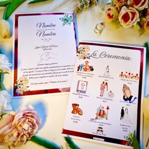 Diseño completo de ambas caras, listo para impresión doméstica o uso digital.