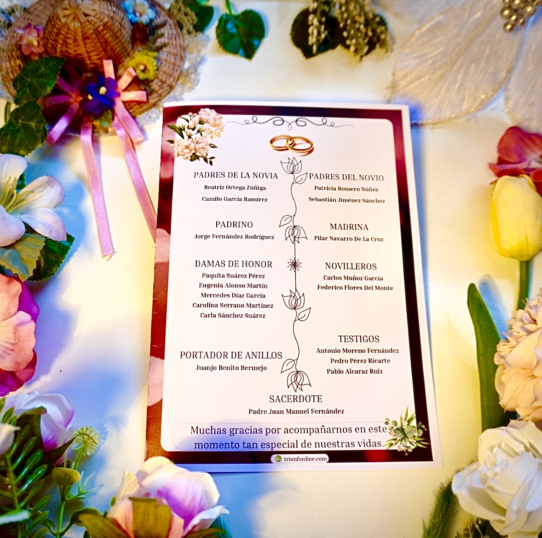 Parte de atrás del programa completo estacional