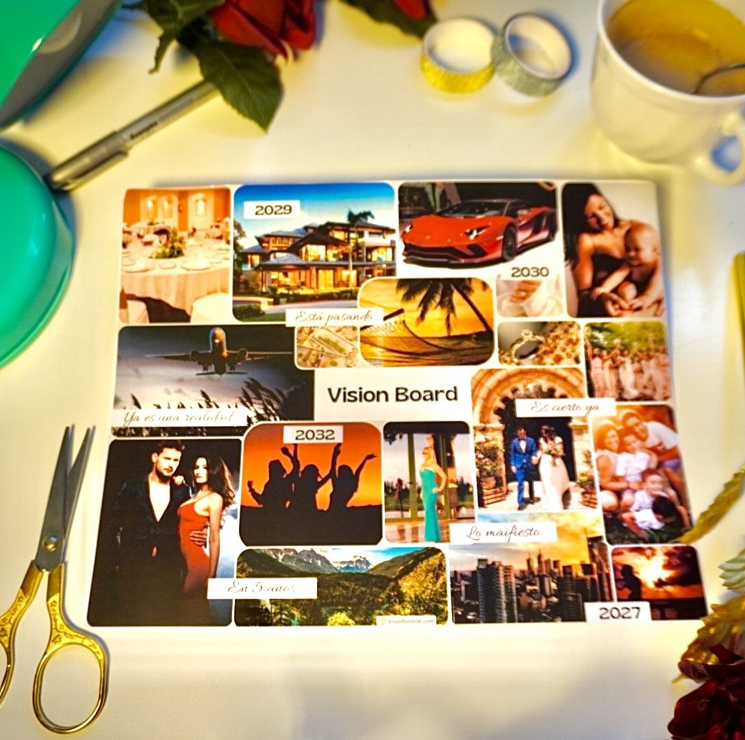 VisionBoard digital imprimible en casa.