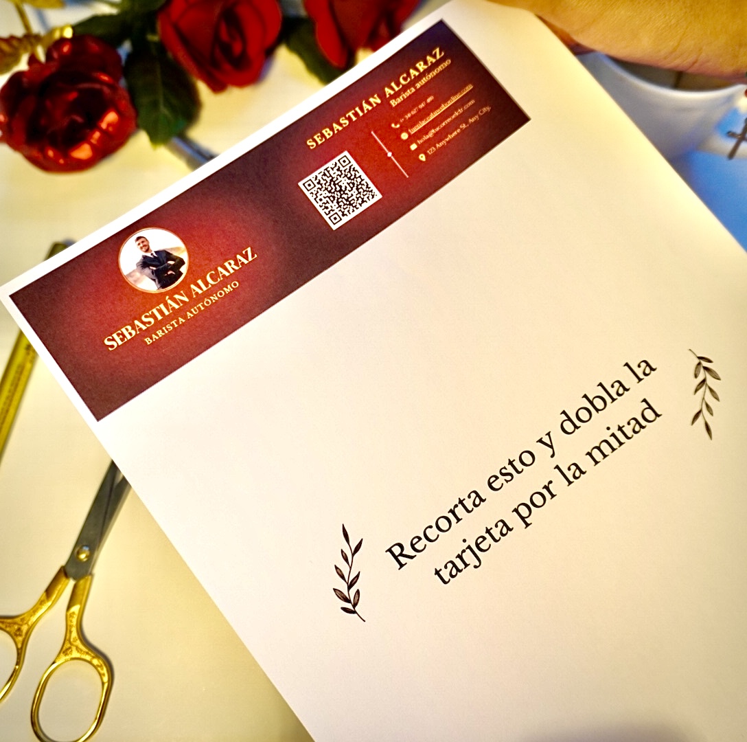 Tarjeta de visita opción 4 imprimible una copia.