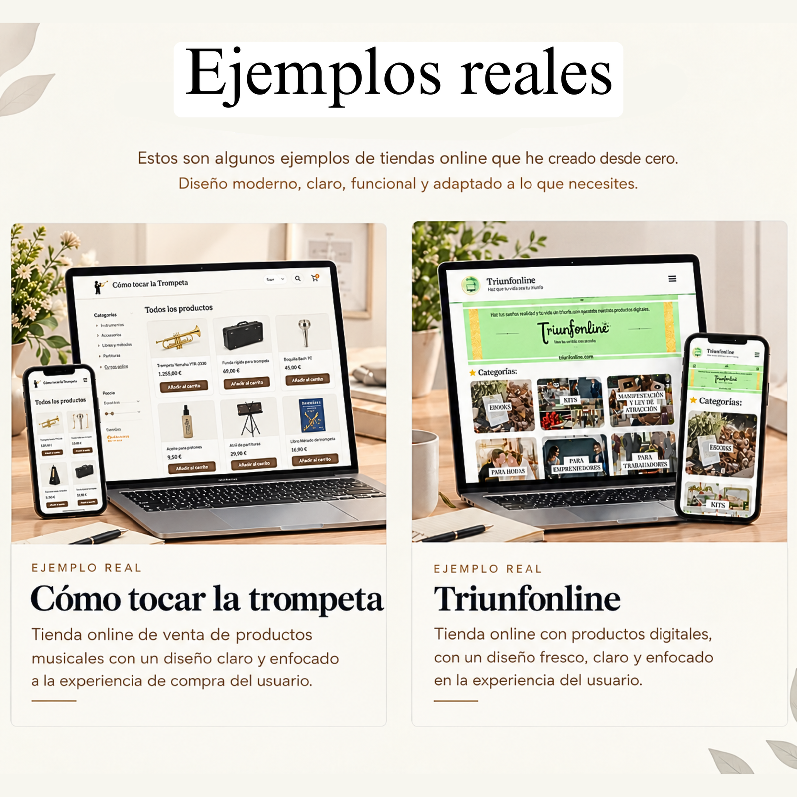Ejemplos reales creación de tienda online